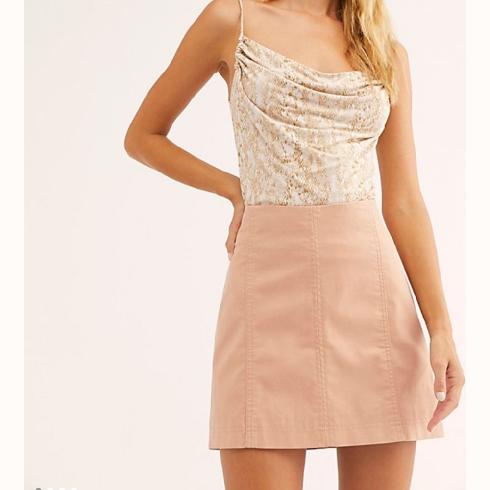 Free People Modern Femme Vegan Suede Mini Skirt
